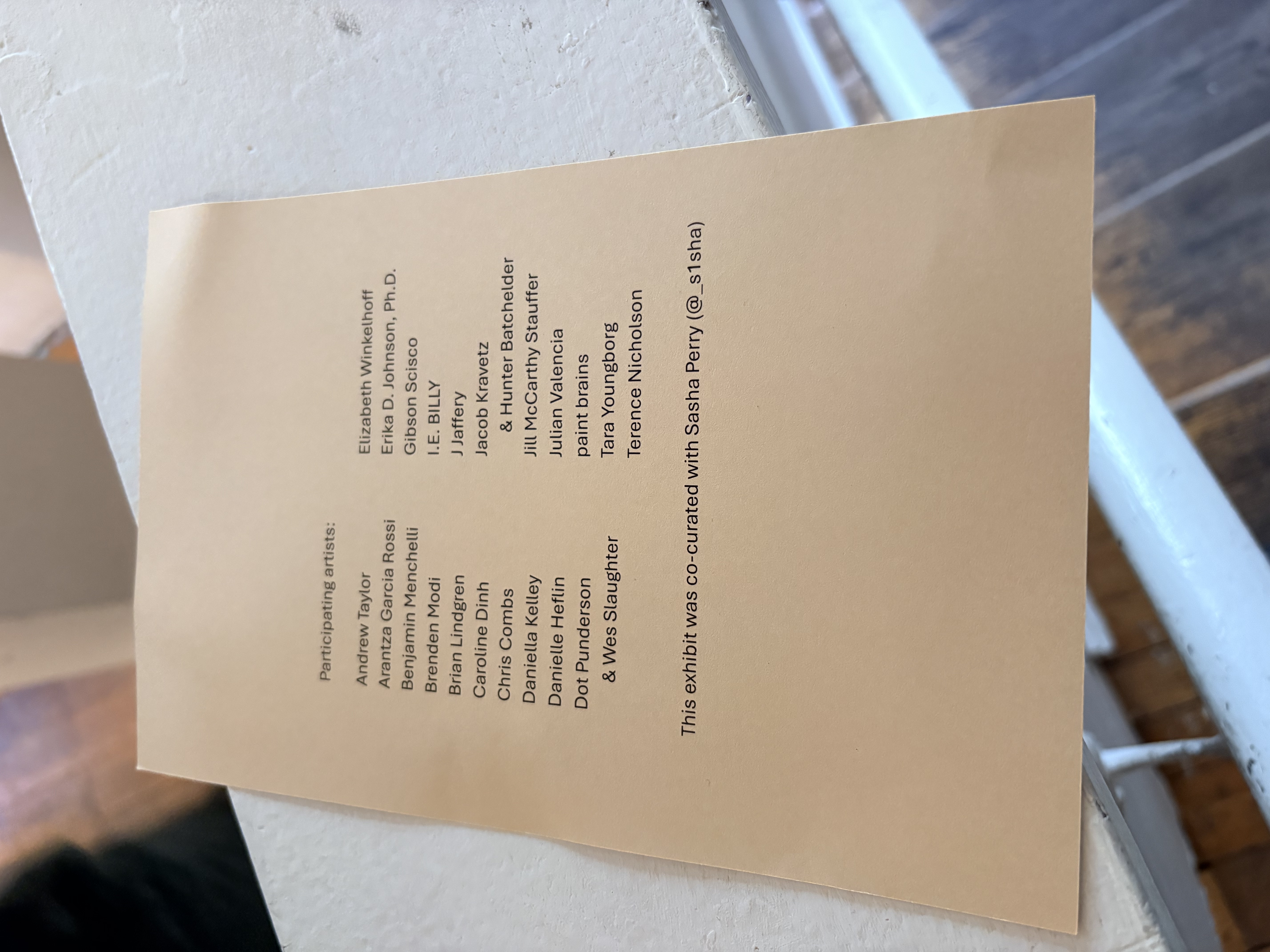 Exhibition program, back